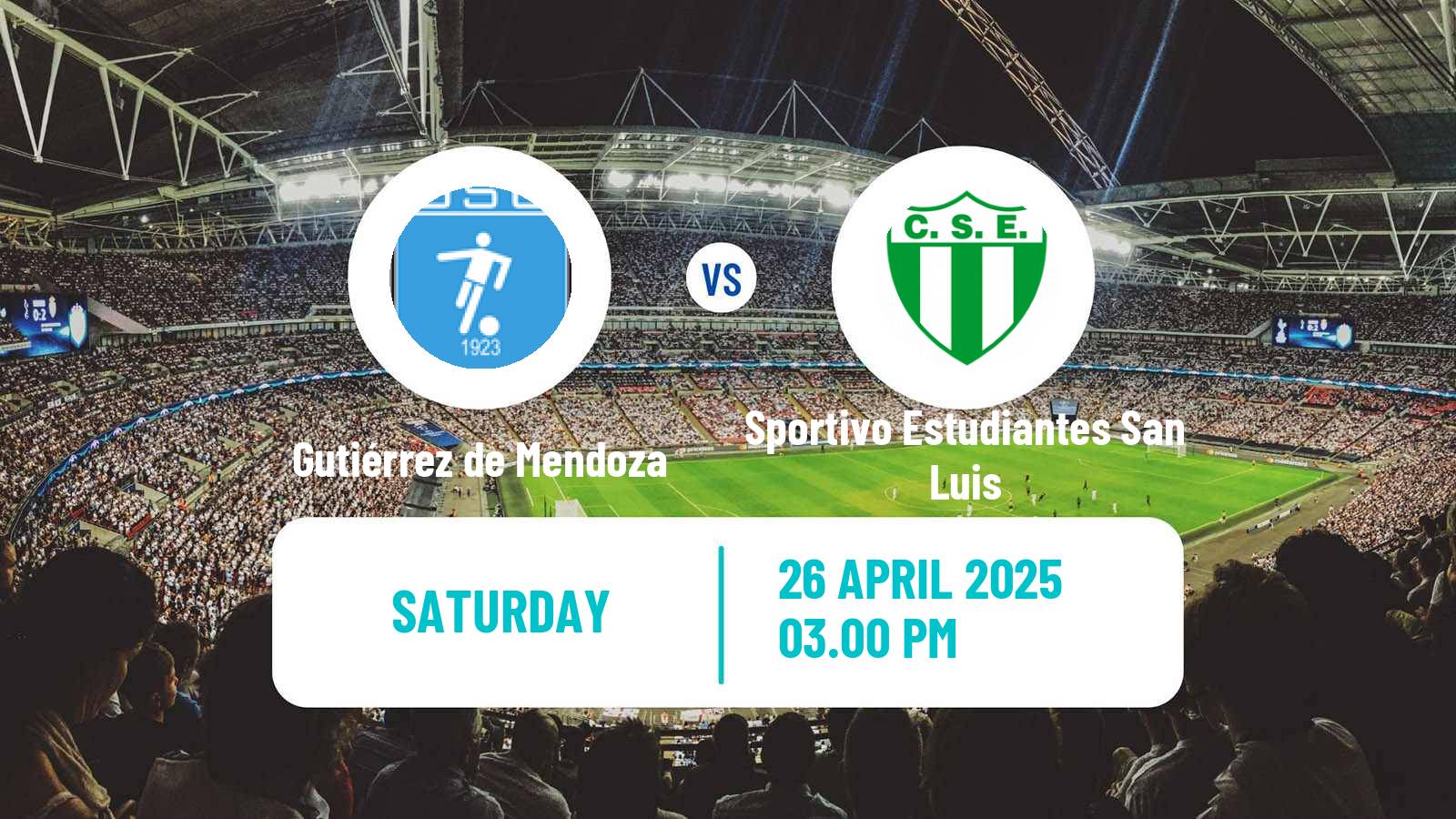 Soccer Argentinian Torneo Federal Gutiérrez de Mendoza - Sportivo Estudiantes San Luis