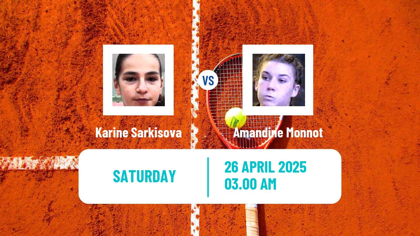 Tennis ITF W15 Kursumlijska Banja Women Karine Sarkisova - Amandine Monnot