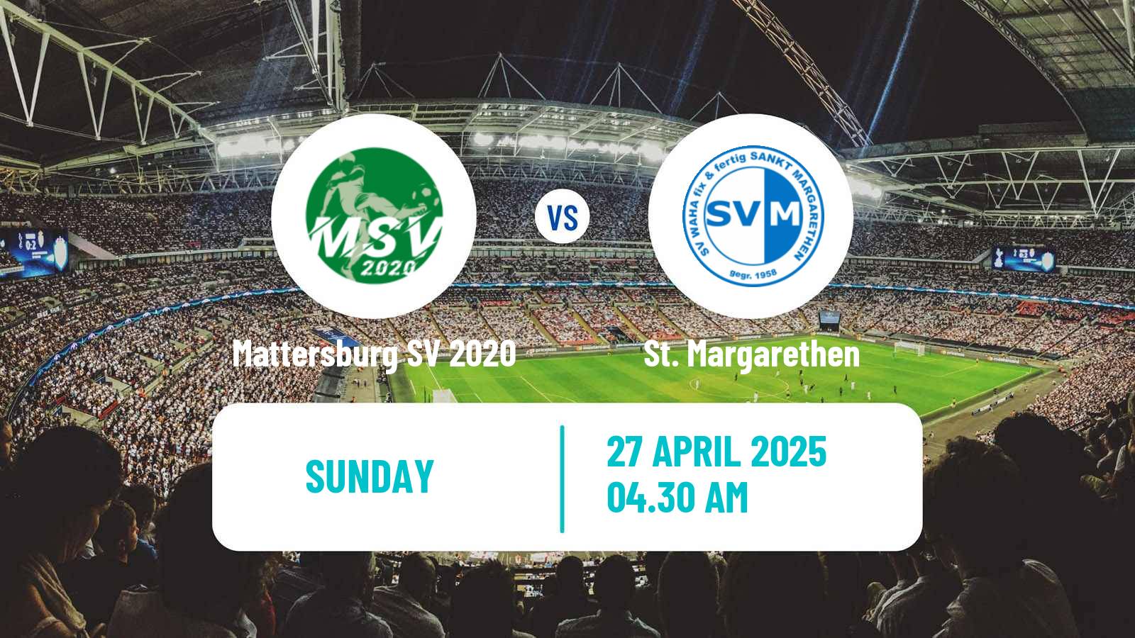 Soccer Austrian Landesliga Burgenland Mattersburg SV 2020 - St. Margarethen