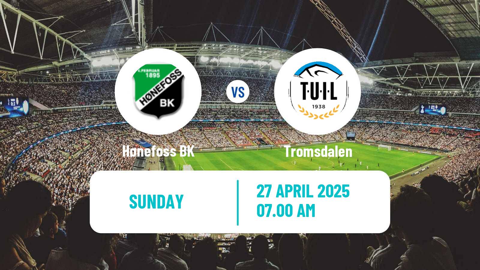 Soccer Norwegian Division 2 - Group 2 Hønefoss - Tromsdalen