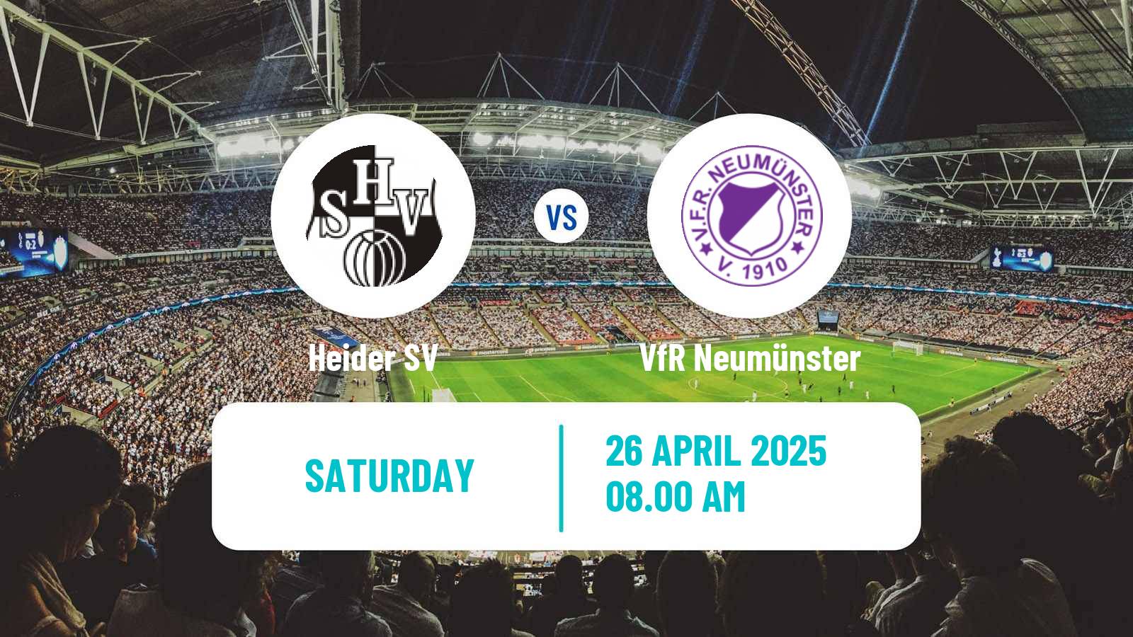 Soccer German Oberliga Schleswig-Holstein Heider SV - VfR Neumünster