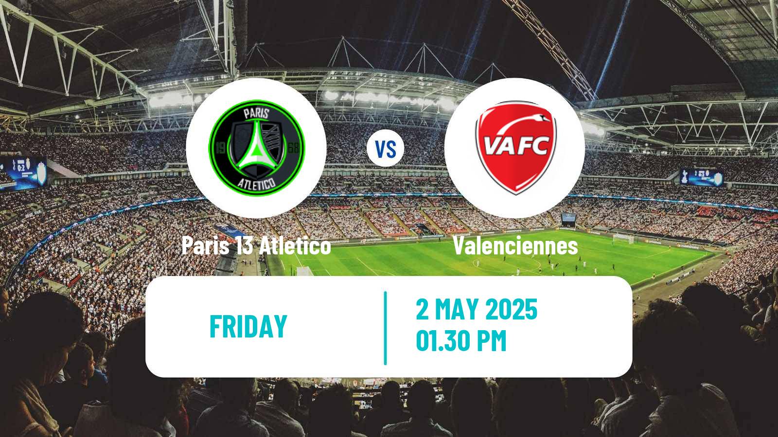 Soccer French National League Paris 13 Atletico - Valenciennes