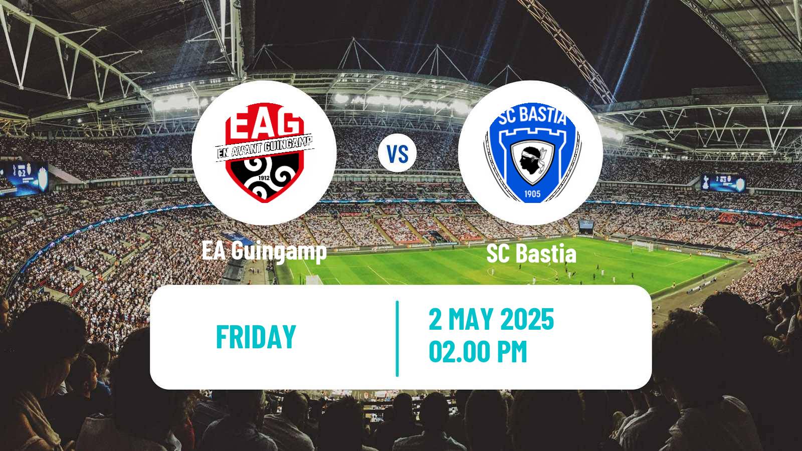 Soccer French Ligue 2 Guingamp - Bastia
