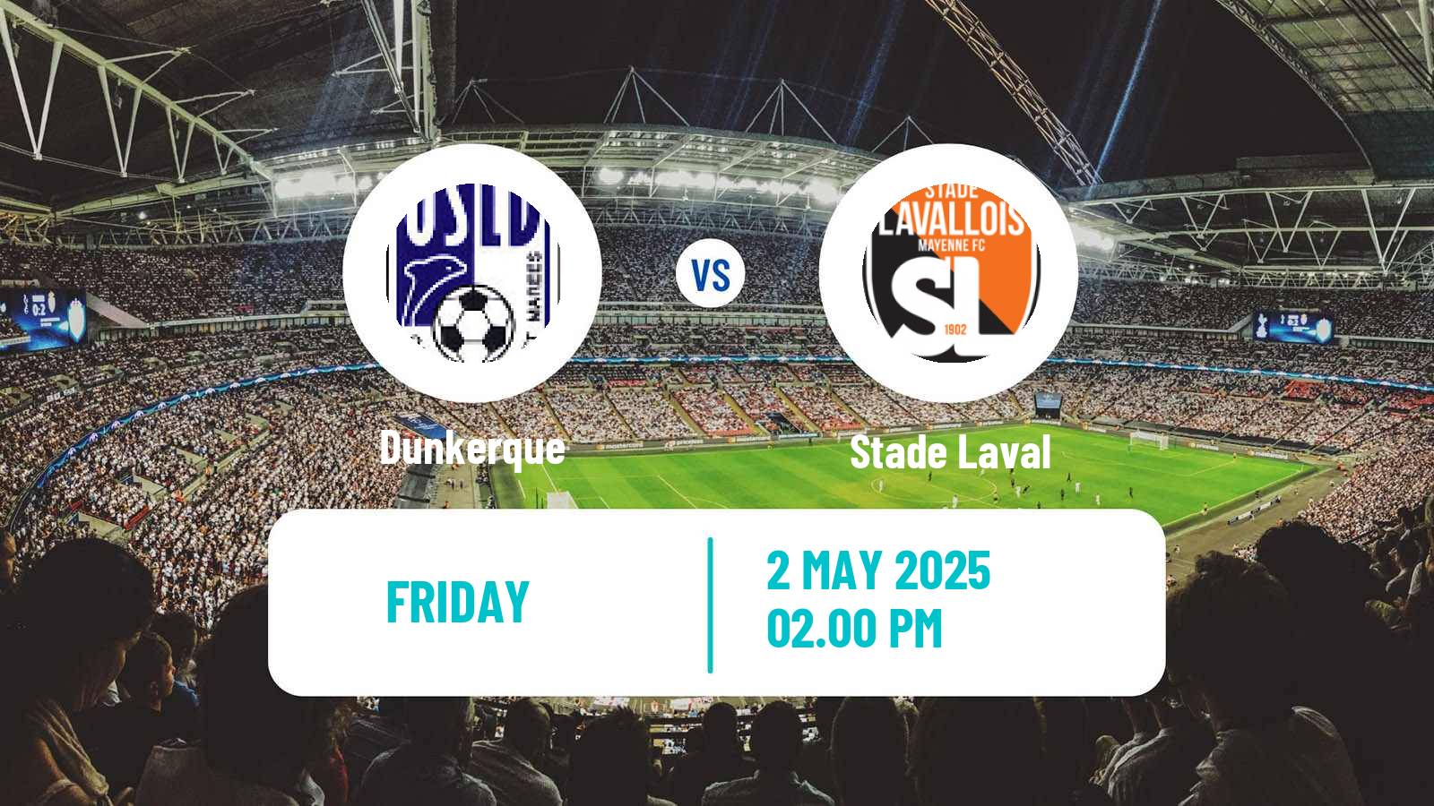 Soccer French Ligue 2 Dunkerque - Laval