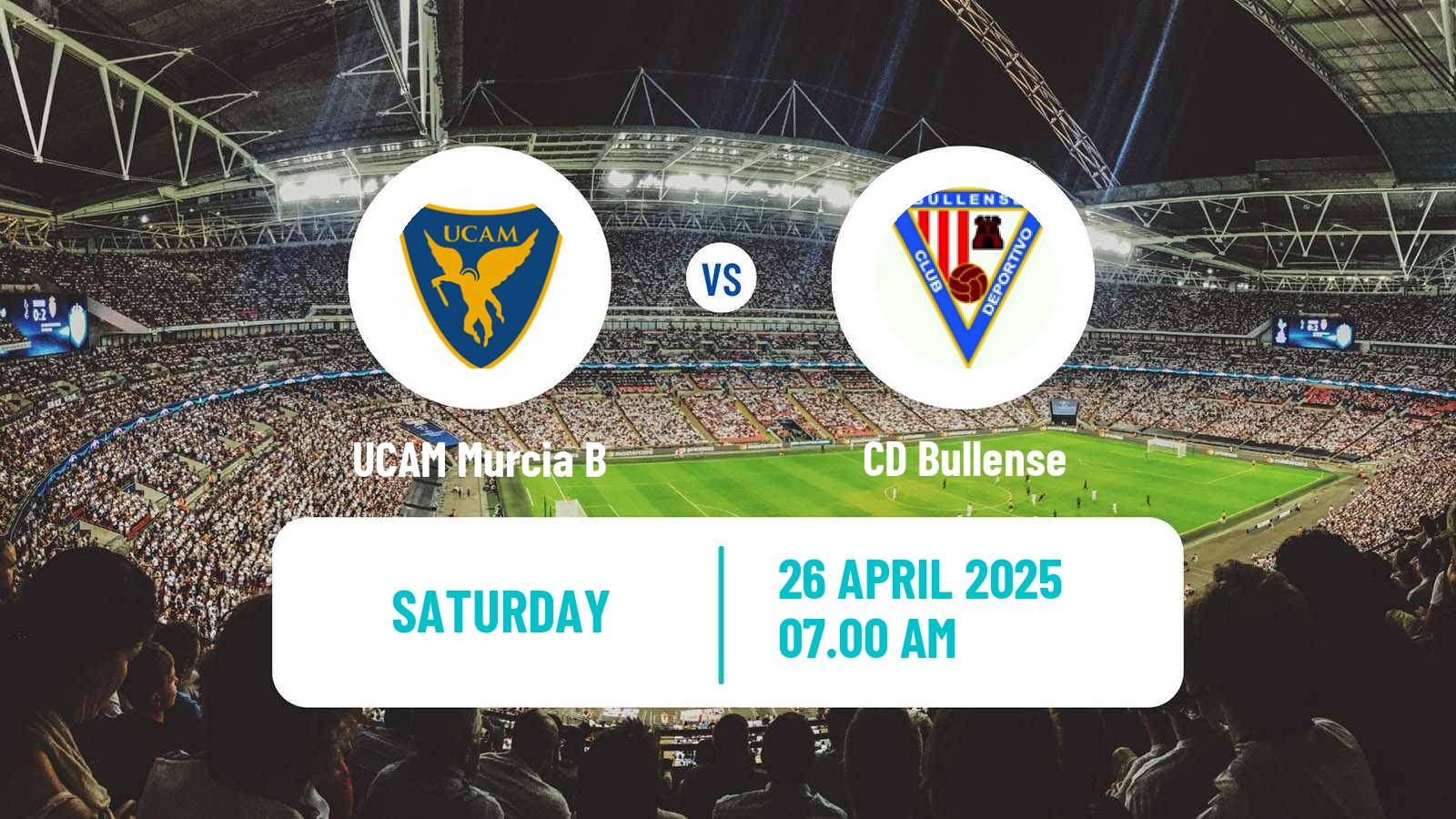 Soccer Spanish Tercera RFEF - Group 13 UCAM Murcia B - Bullense