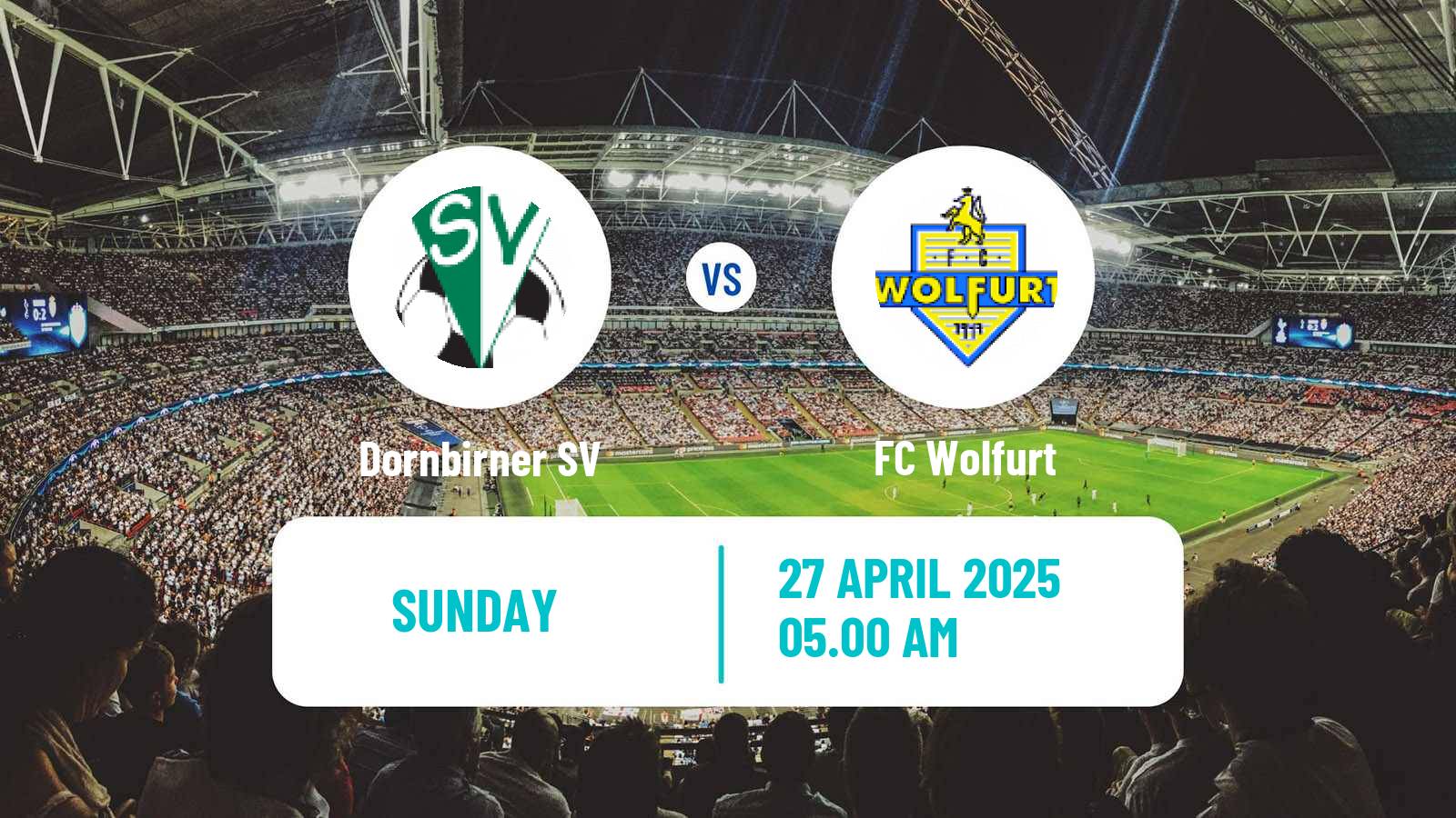 Soccer Austrian Landesliga Vorarlberg Dornbirner SV - Wolfurt
