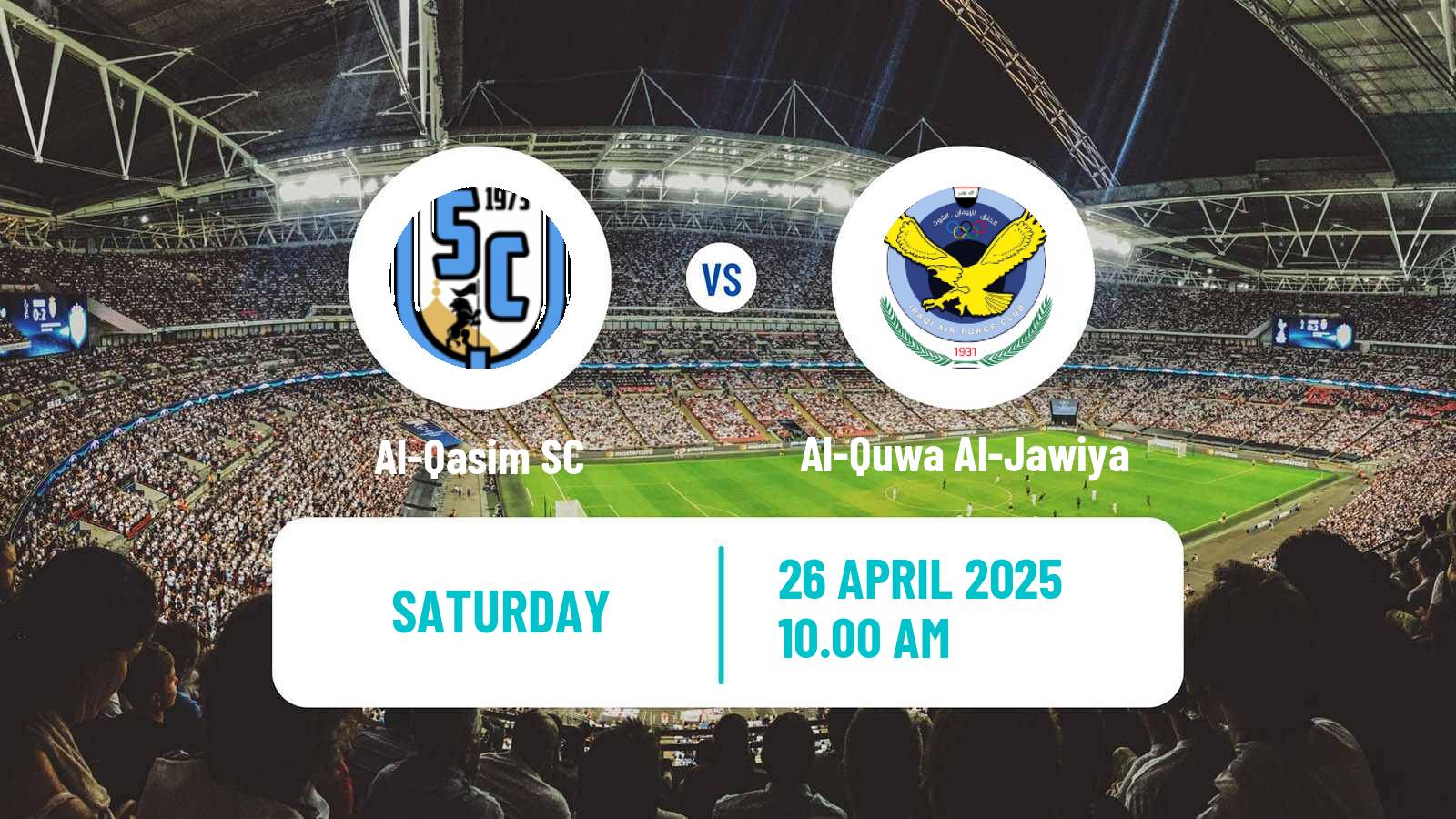 Soccer Iraqi Premier League Al-Qasim - Al-Quwa Al-Jawiya