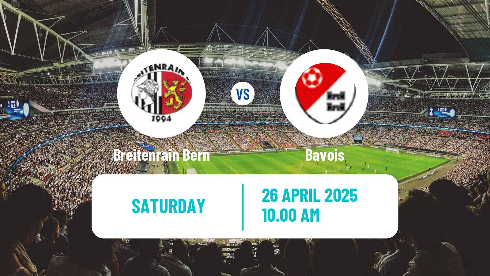 Soccer Swiss Promotion League Breitenrain Bern - Bavois