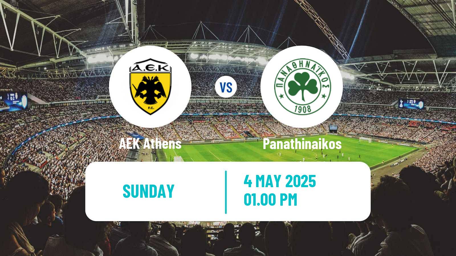 Soccer Greek Super League AEK Athens - Panathinaikos