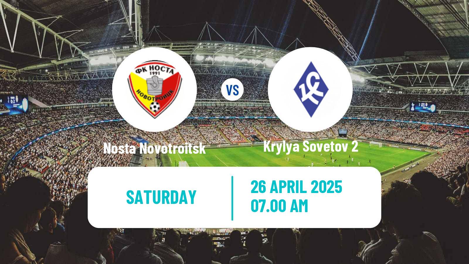 Soccer  FNL 2 Division B Group 4 Nosta Novotroitsk - Krylya Sovetov 2