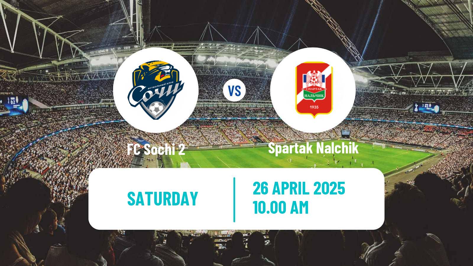 Soccer FNL 2 Division B Group 1 Sochi 2 - Spartak Nalchik
