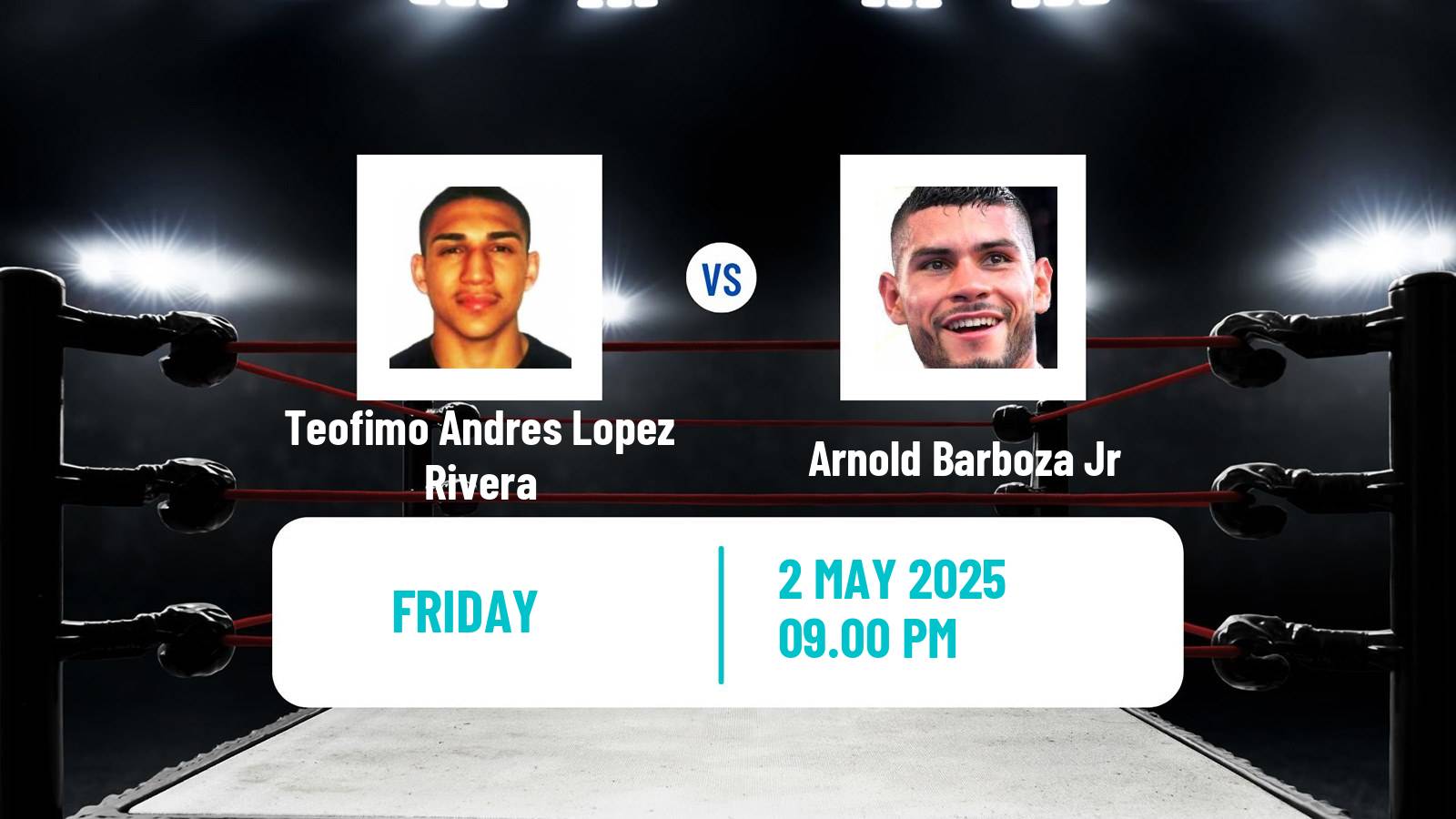 Boxing Super Lightweight WBO Title Men Teofimo Andres Lopez Rivera - Arnold Barboza Jr