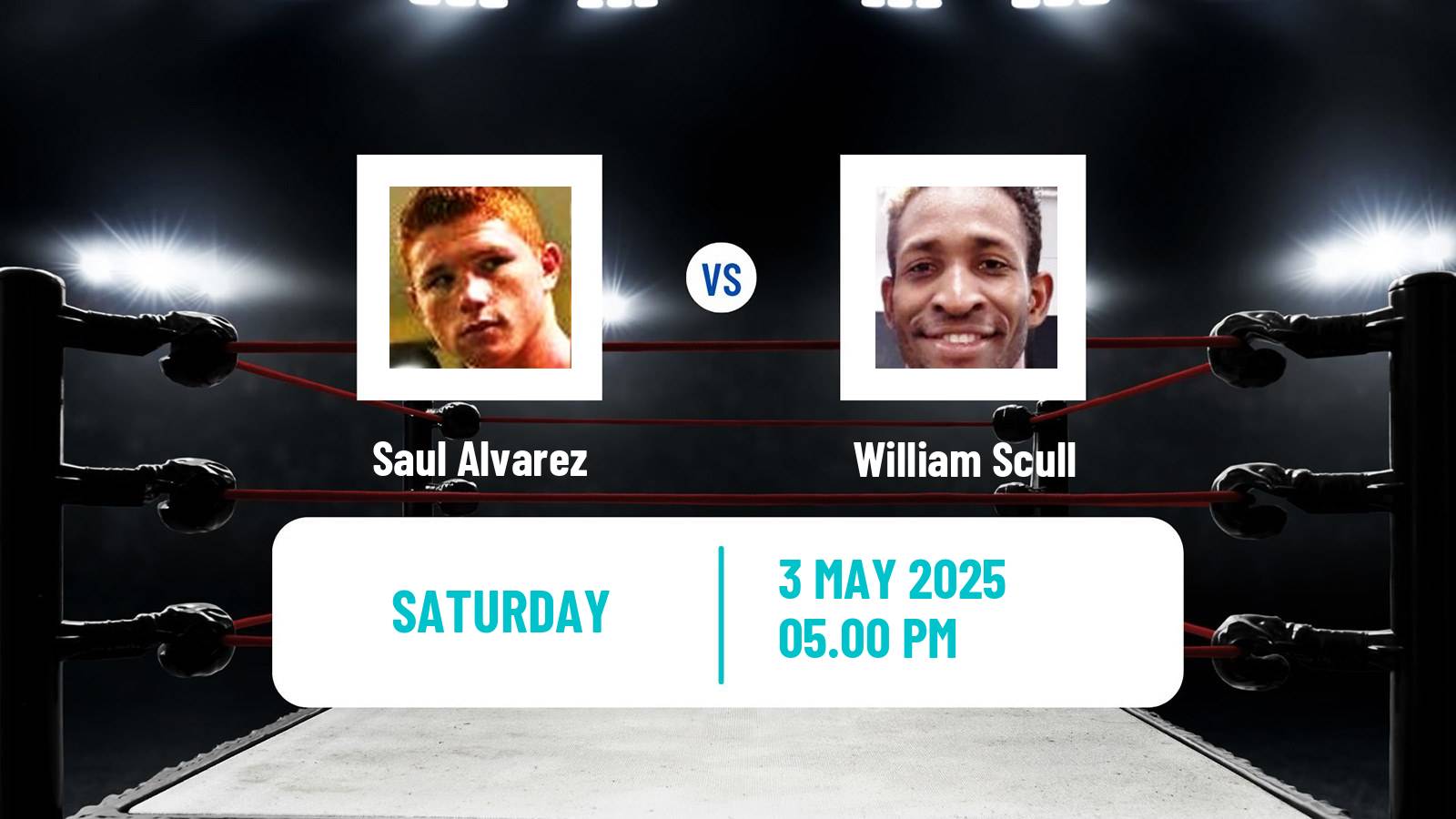 Boxing Super Middleweight WBC WBA WBO IBF Titles Men Saul Alvarez - William Scull