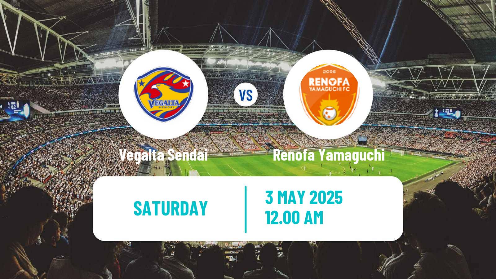 Soccer Japan J2 League Vegalta Sendai - Renofa Yamaguchi