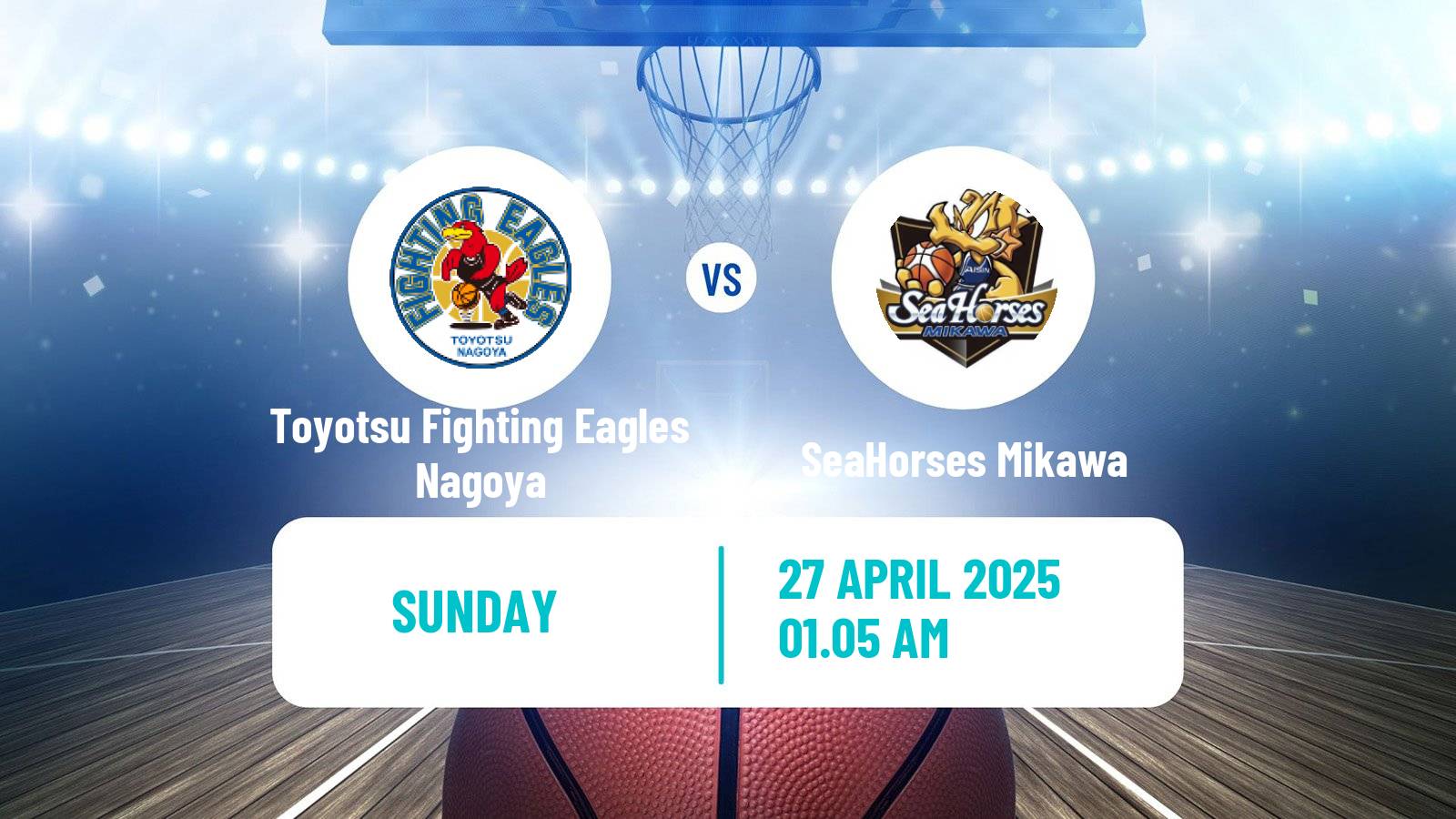 Basketball BJ League Toyotsu Fighting Eagles Nagoya - SeaHorses Mikawa