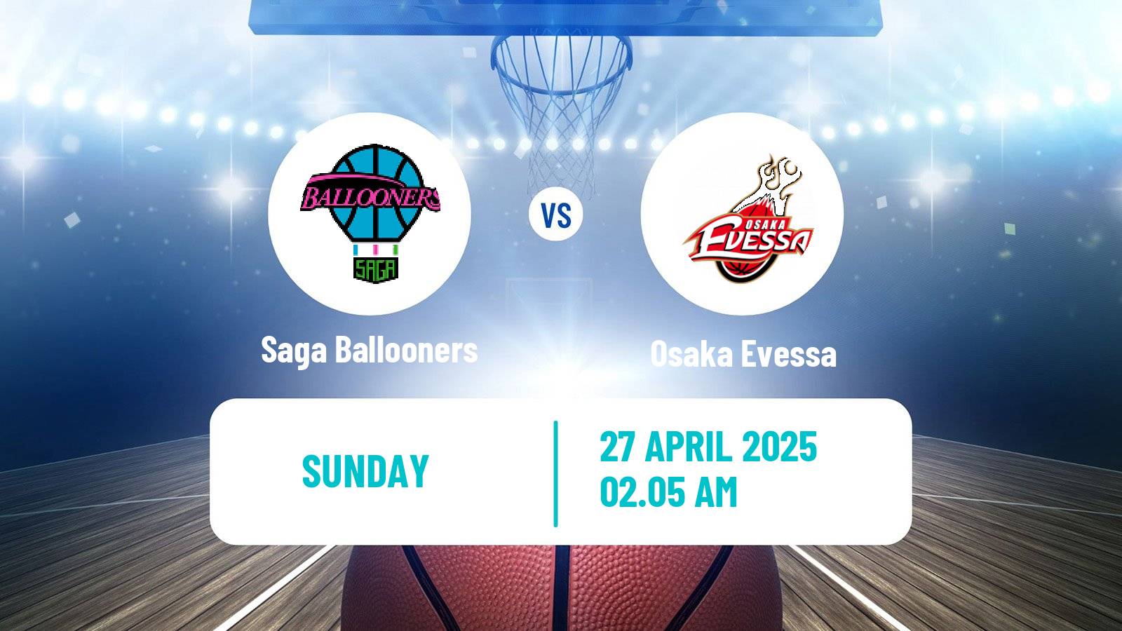 Basketball BJ League Saga Ballooners - Osaka Evessa