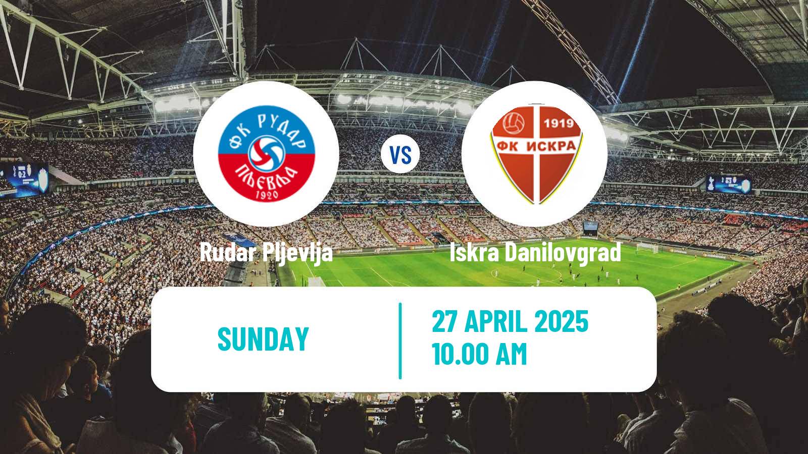Soccer Montenegrin Druga Liga Rudar Pljevlja - Iskra Danilovgrad