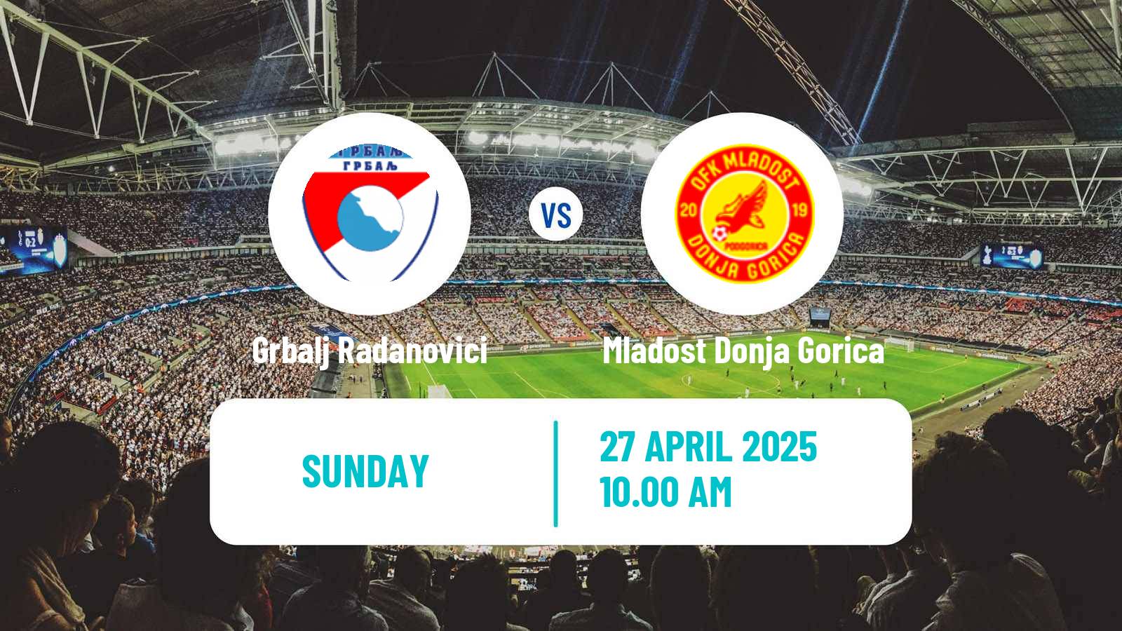 Soccer Montenegrin Druga Liga Grbalj Radanovici - Mladost Donja Gorica