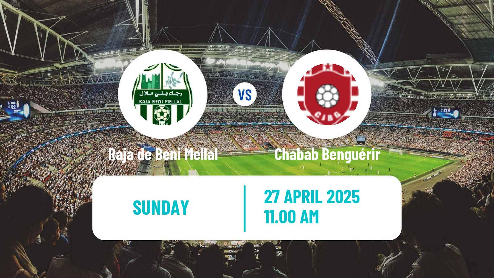 Soccer Moroccan Botola 2 Raja de Beni Mellal - Chabab Benguérir