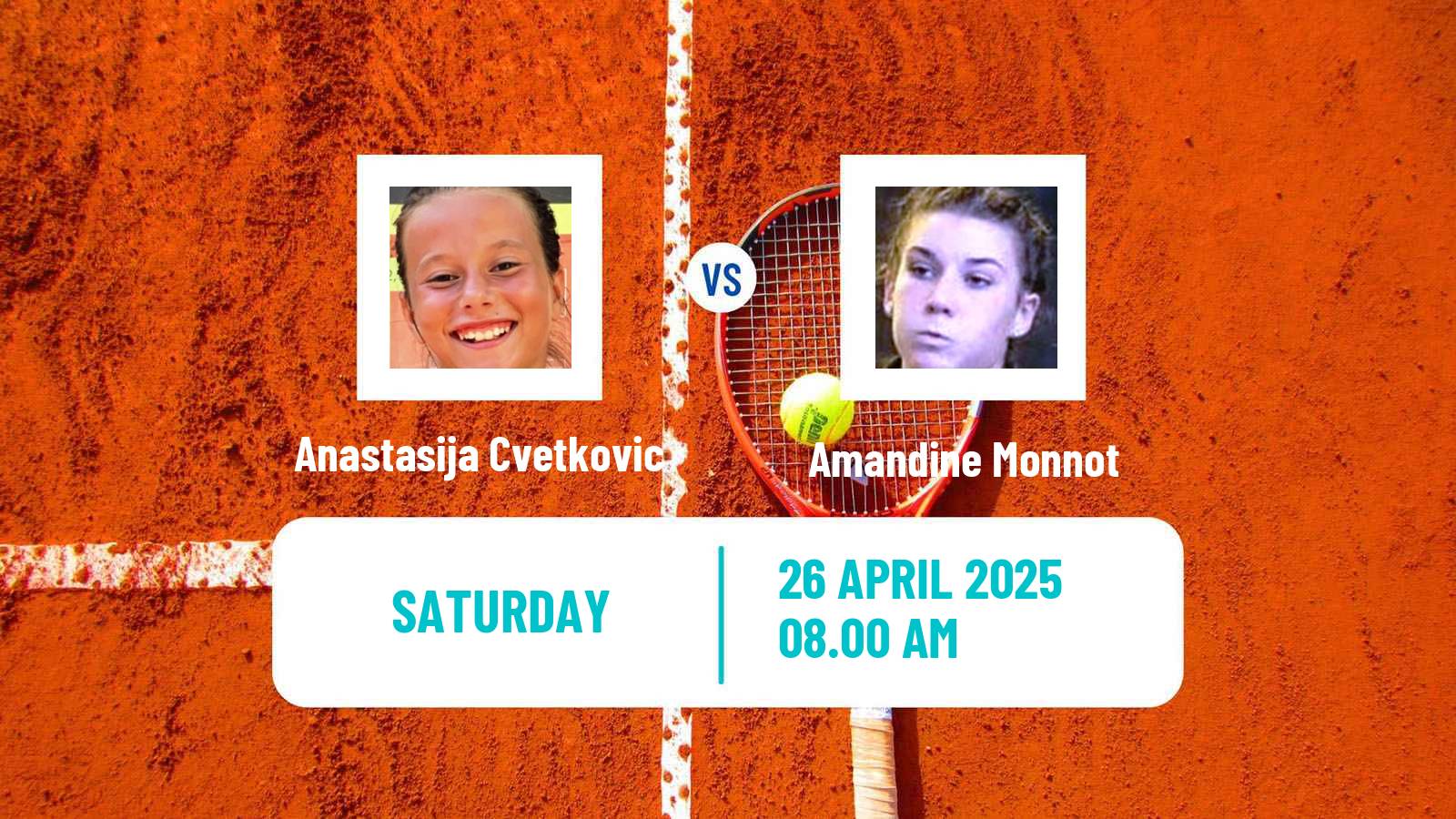 Tennis ITF W15 Kursumlijska Banja Women Anastasija Cvetkovic - Amandine Monnot
