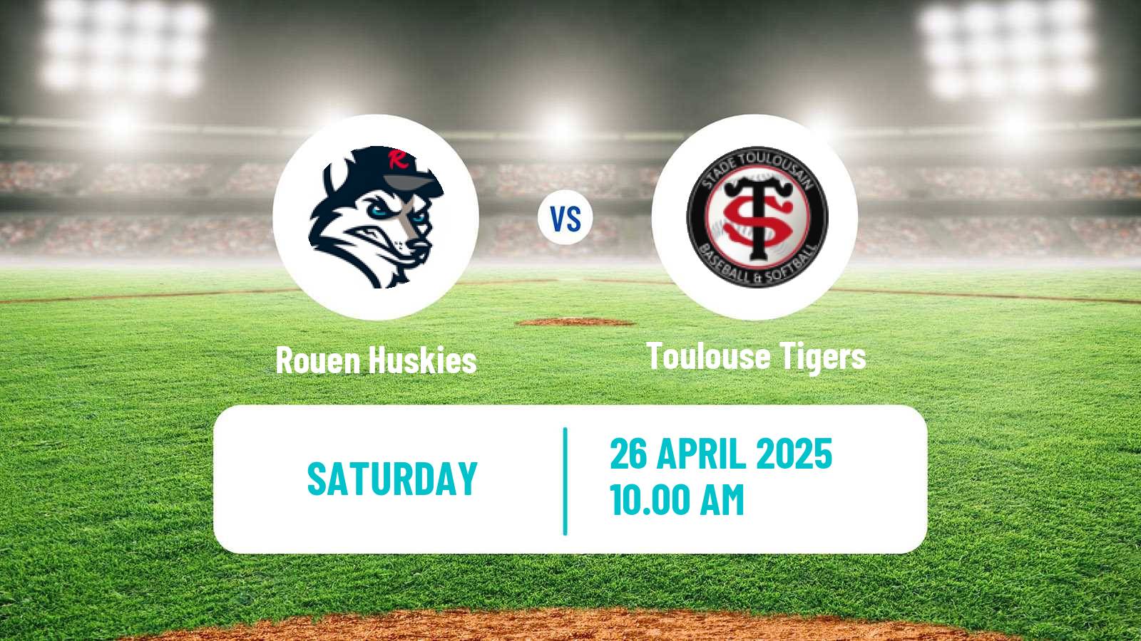 Baseball French Division 1 Baseball Rouen Huskies - Toulouse Tigers