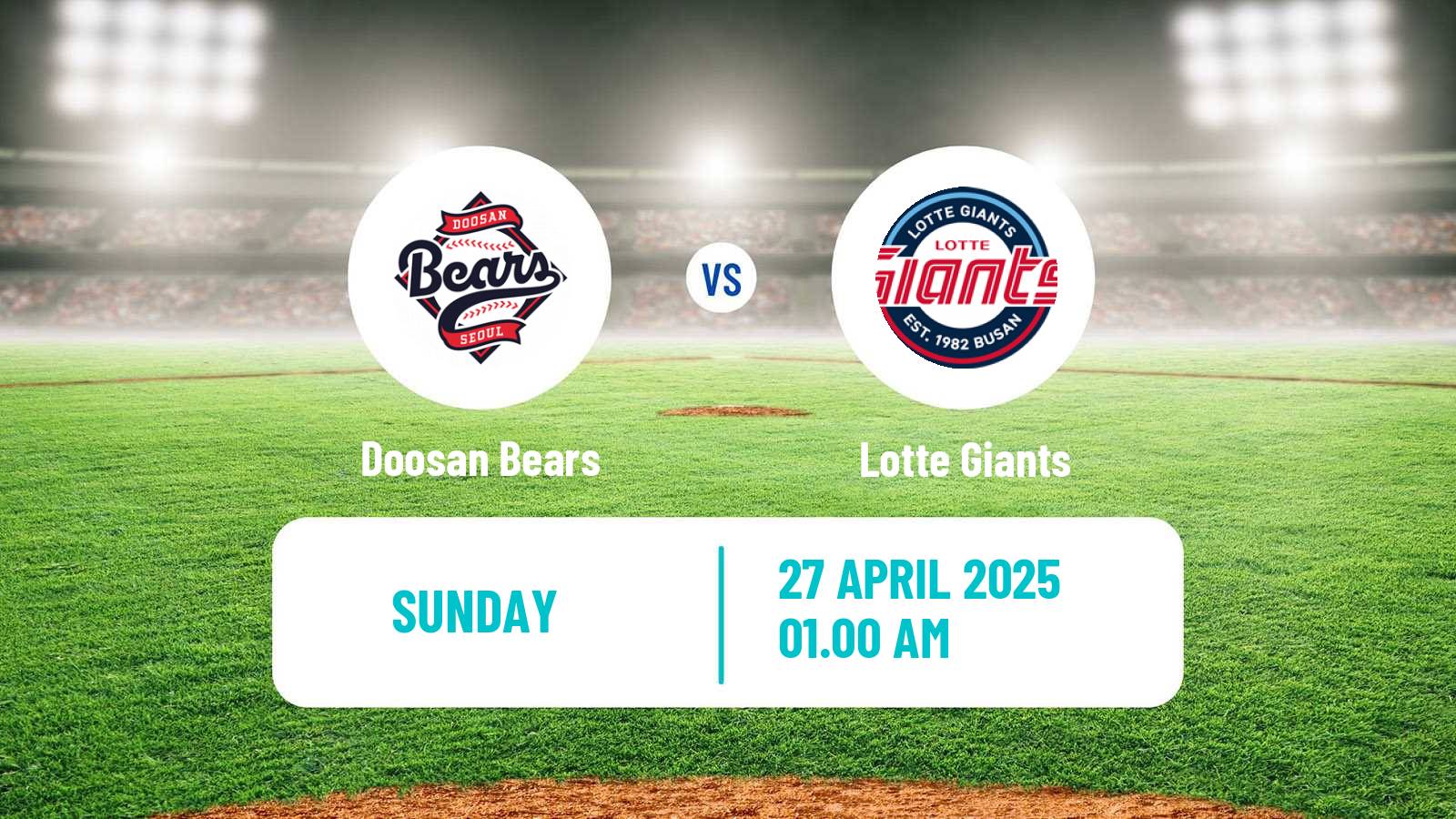 Baseball KBO Doosan Bears - Lotte Giants