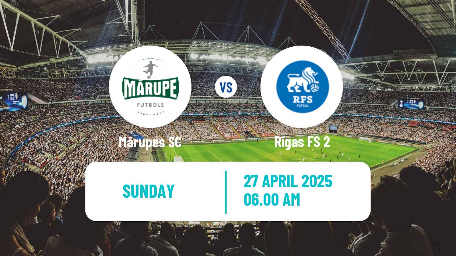 Soccer Latvian 1 Liga Mārupe - Rīgas FS 2