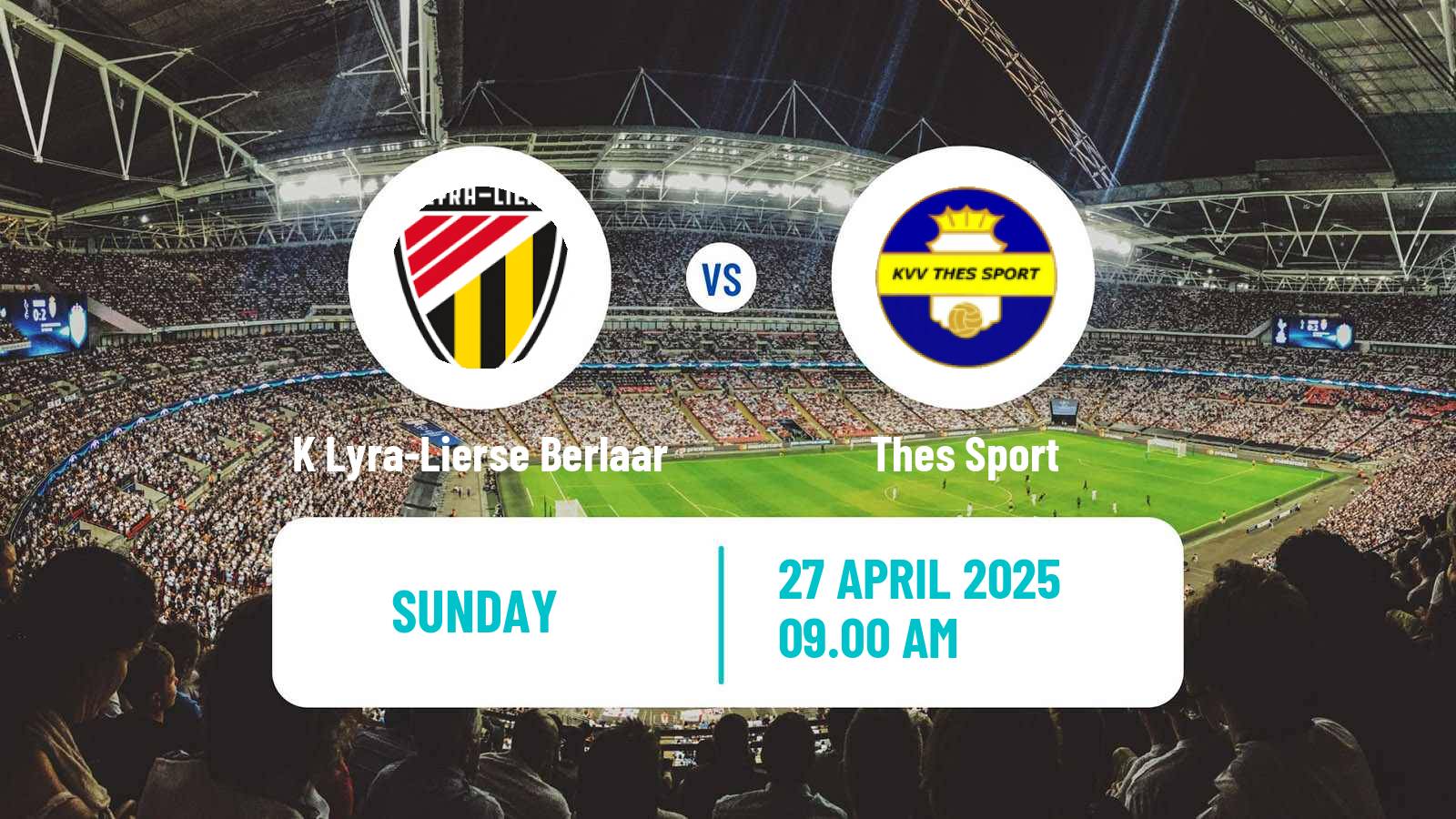Soccer Belgian National Division 1 VV K Lyra-Lierse Berlaar - Thes Sport