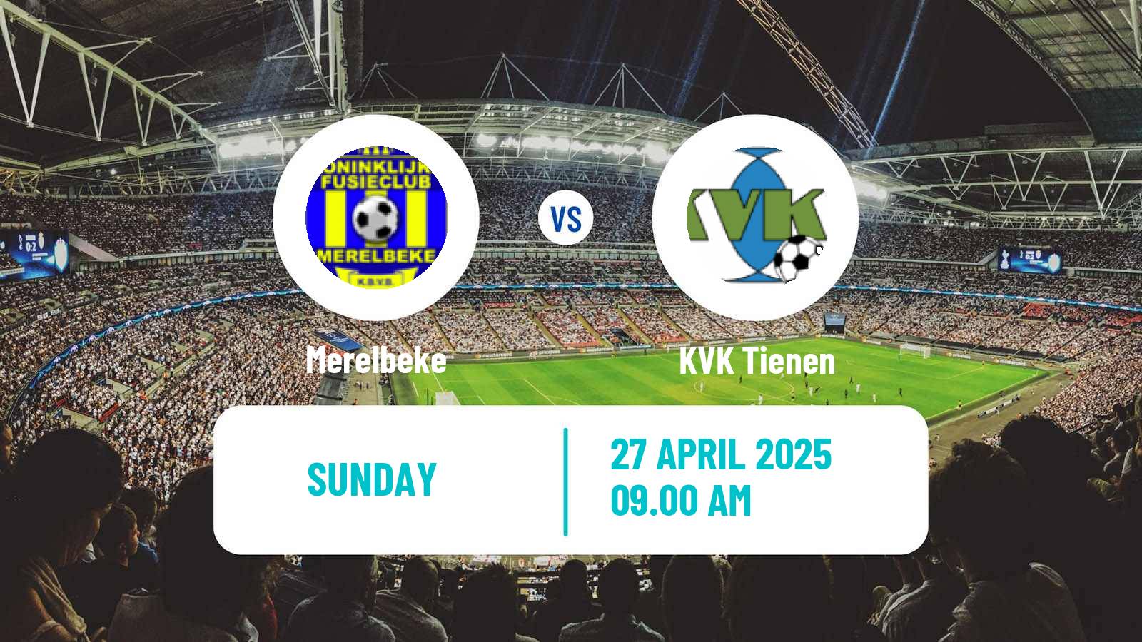 Soccer Belgian National Division 1 VV Merelbeke - Tienen