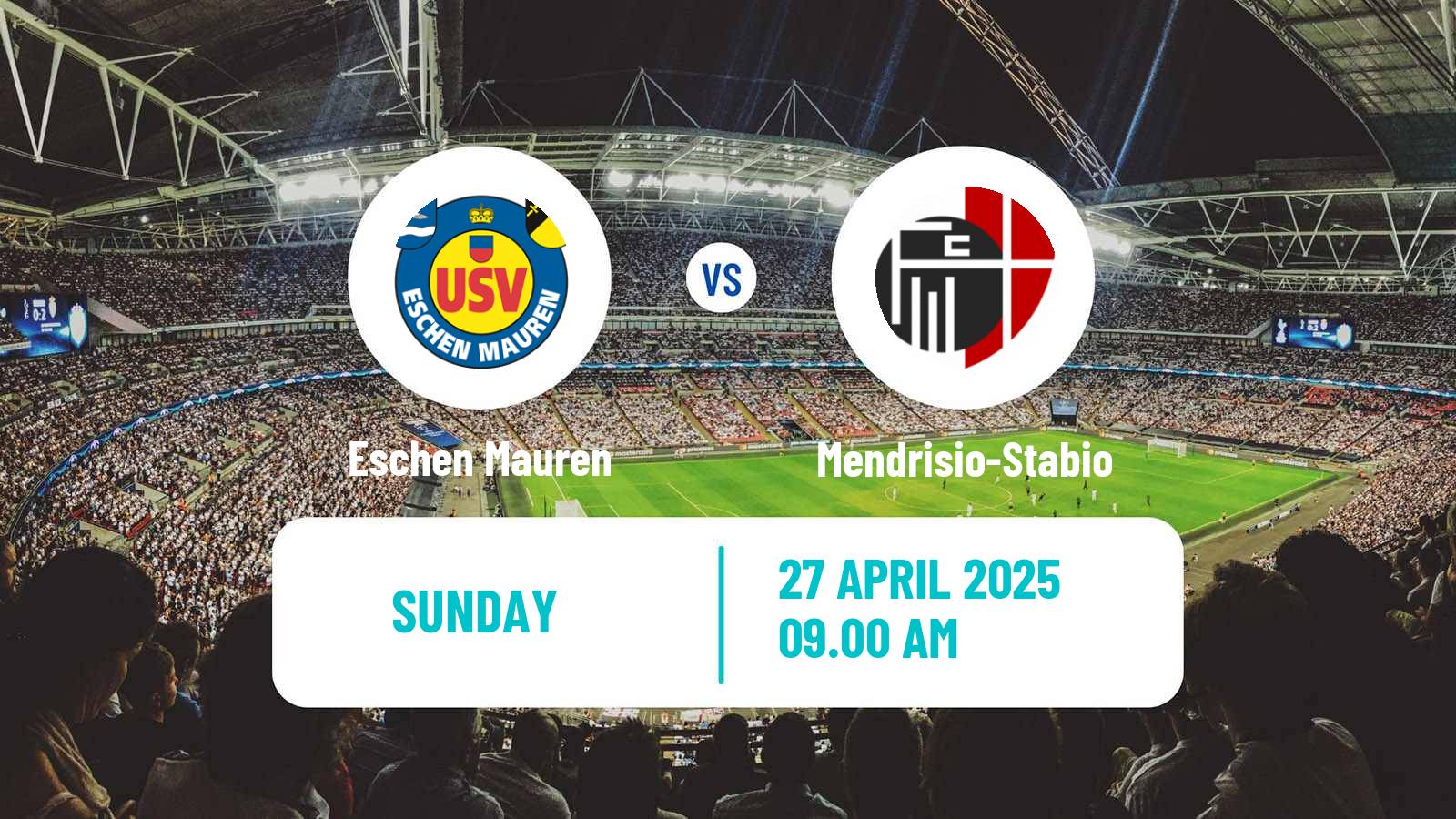 Soccer Swiss 1 Liga Classic Group 3 Eschen Mauren - Mendrisio-Stabio