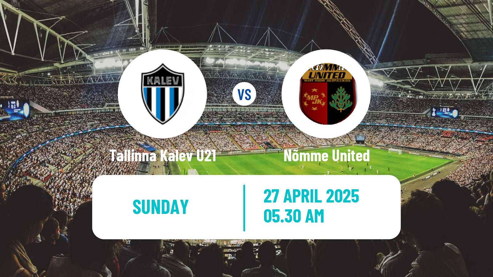 Soccer Estonian Esiliiga Tallinna Kalev U21 - Nõmme United