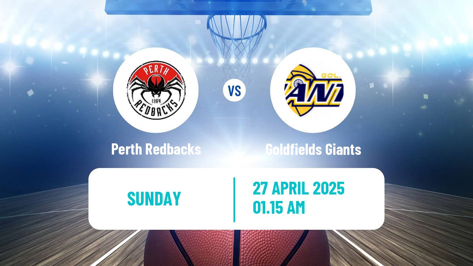 Basketball Australian NBL1 West Perth Redbacks - Goldfields Giants
