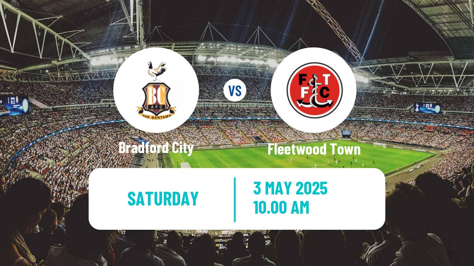 Soccer English League Two Bradford City - Fleetwood Town