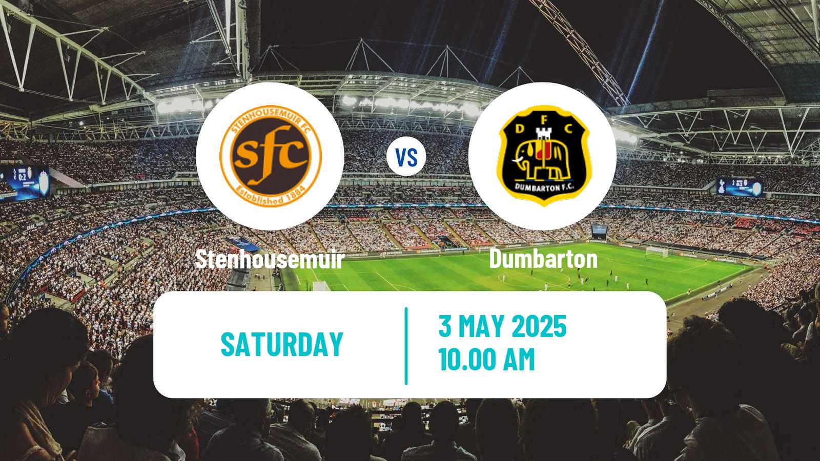 Soccer Scottish League One Stenhousemuir - Dumbarton