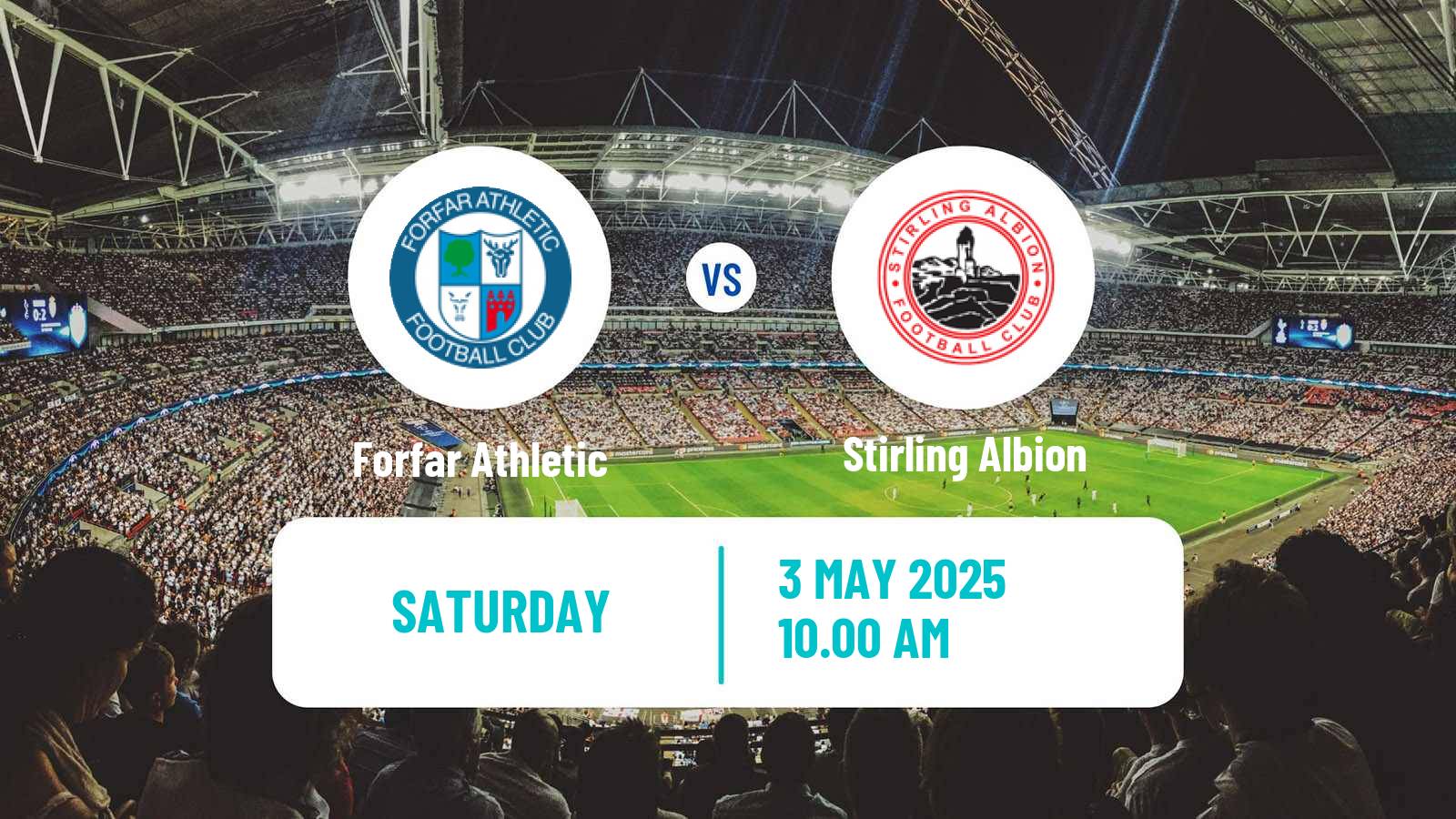 Soccer Scottish League Two Forfar Athletic - Stirling Albion