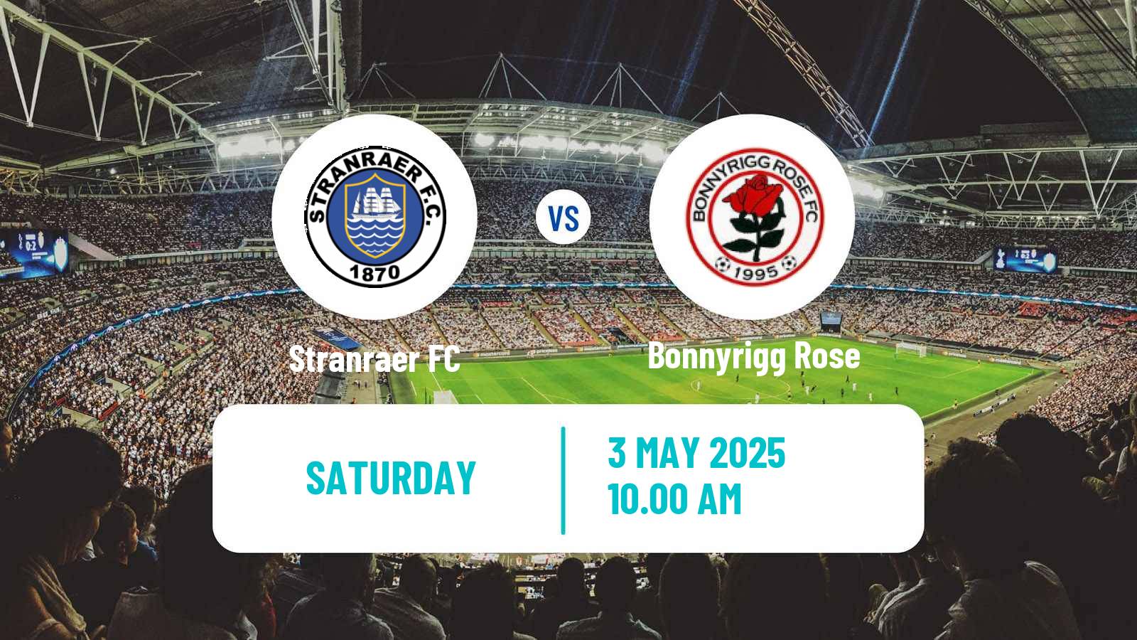 Soccer Scottish League Two Stranraer - Bonnyrigg Rose