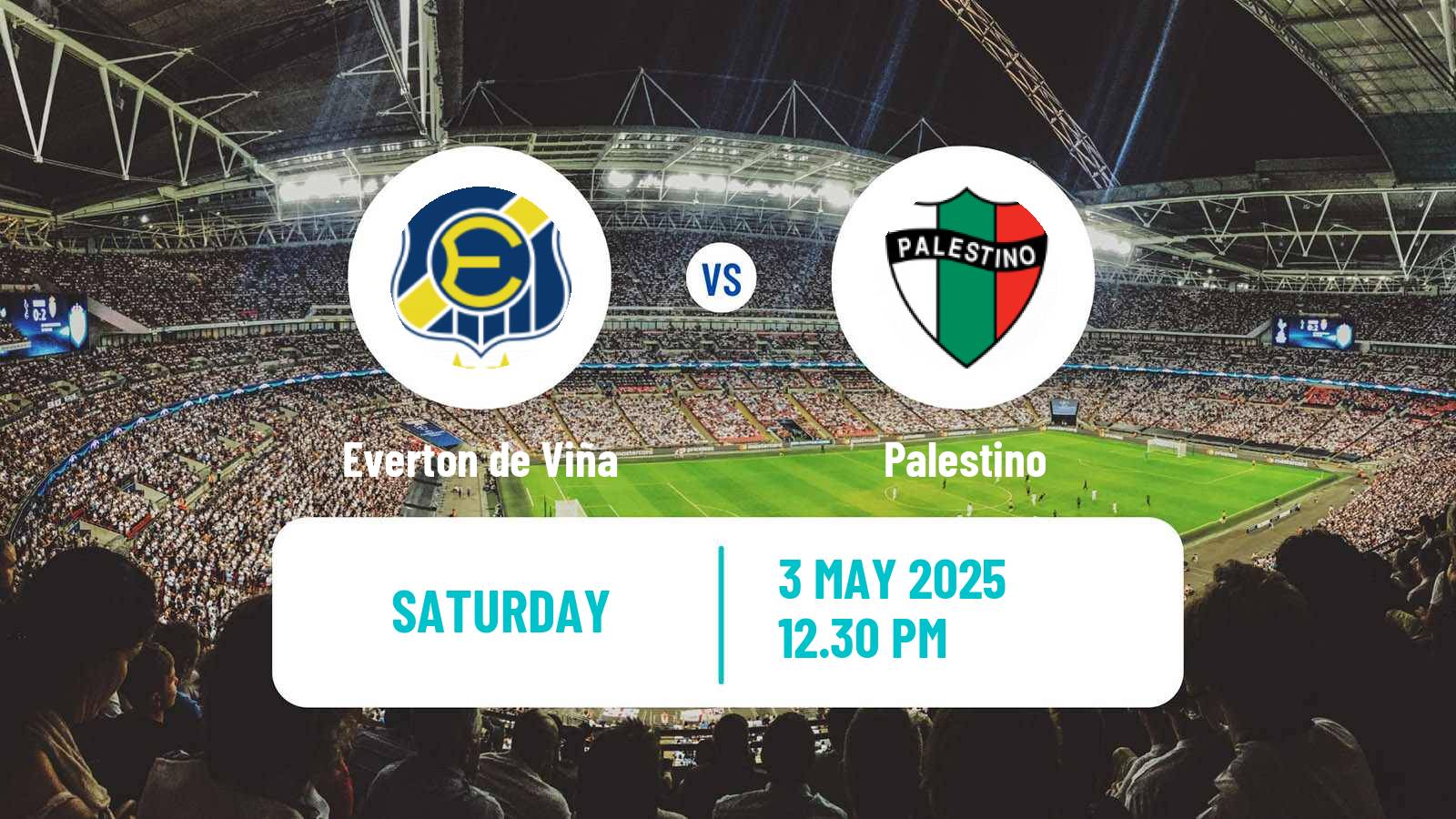 Soccer Chilean Primera Division Everton de Viña - Palestino