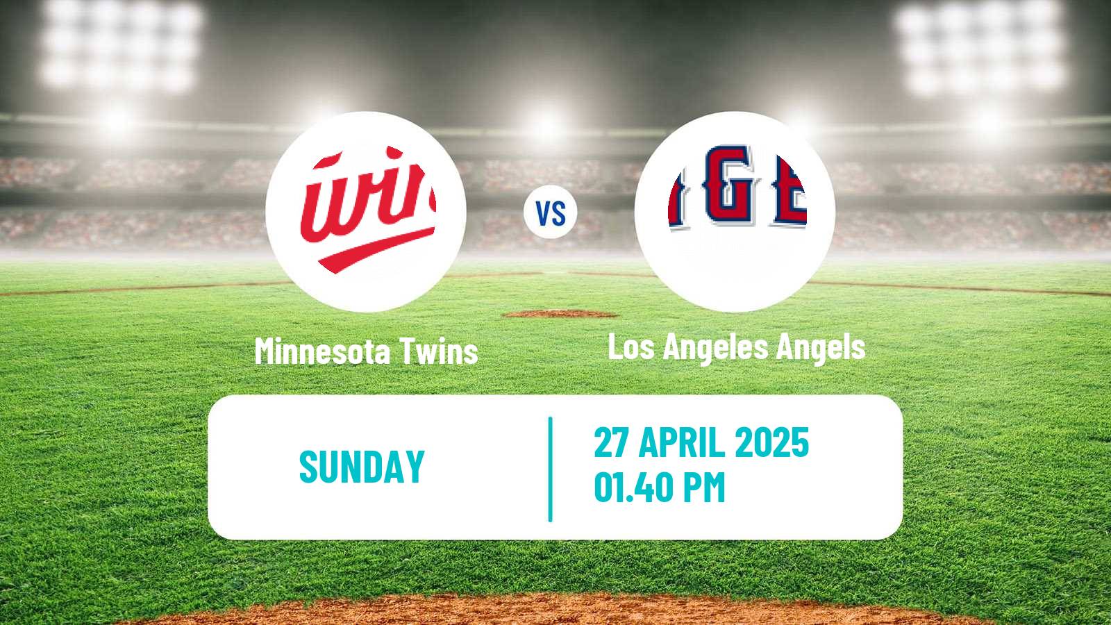 Baseball MLB Minnesota Twins - Los Angeles Angels