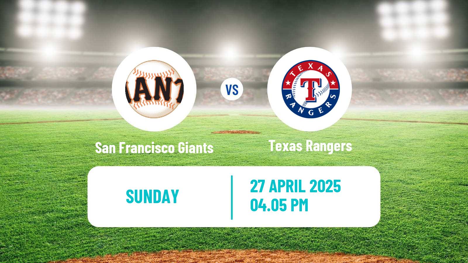 Baseball MLB San Francisco Giants - Texas Rangers