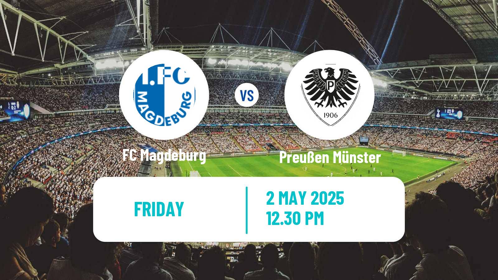 Soccer German 2 Bundesliga Magdeburg - Preußen Münster