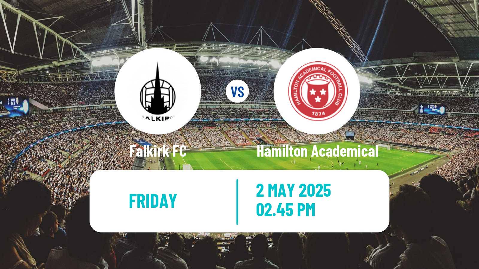 Soccer Scottish Football Championship Falkirk - Hamilton Academical