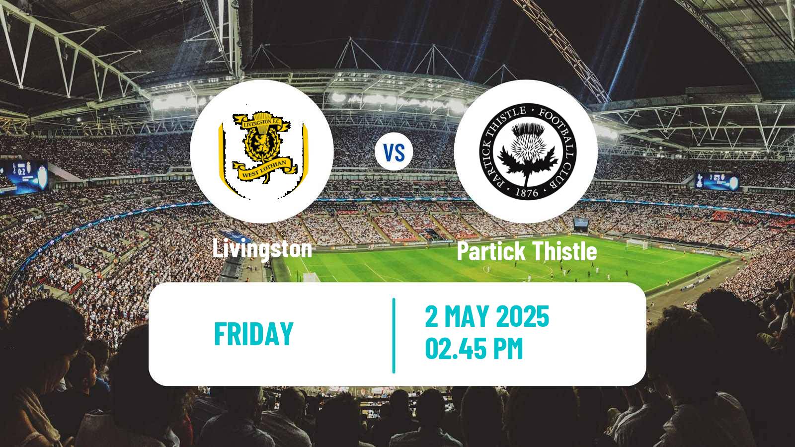 Soccer Scottish Football Championship Livingston - Partick Thistle