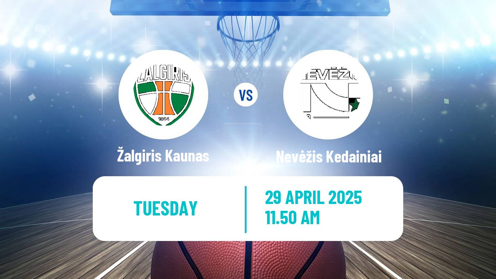 Basketball Lietuvos Krepsinio Lyga Žalgiris Kaunas - Nevėžis Kedainiai
