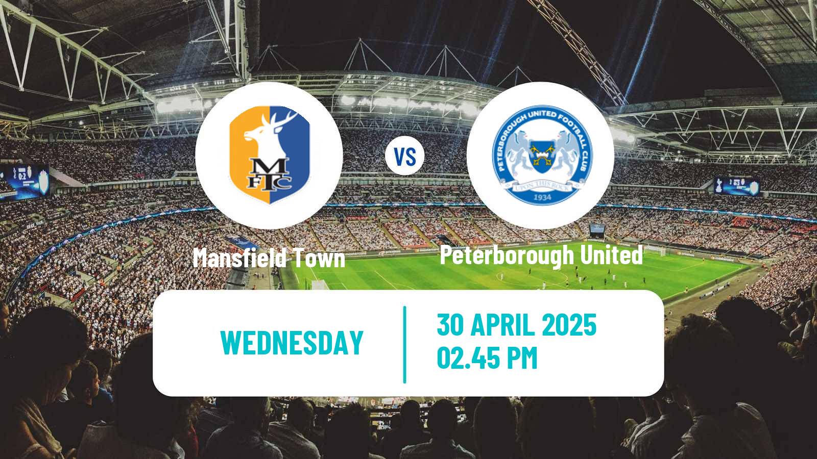 Soccer English League One Mansfield Town - Peterborough United