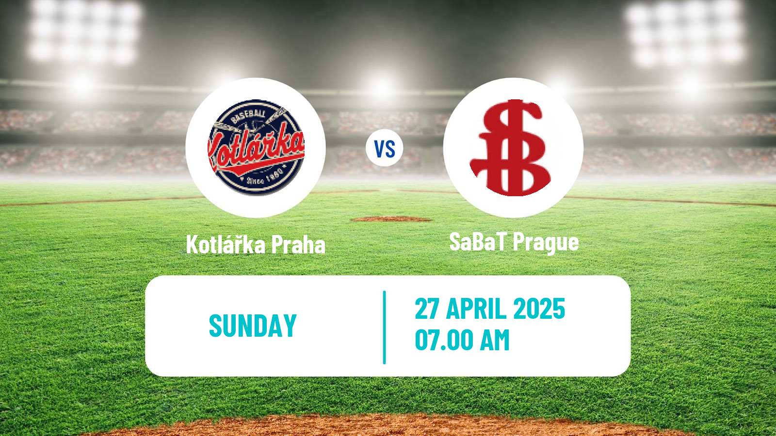 Baseball Czech Extraliga Baseball Kotlářka Praha - SaBaT Prague