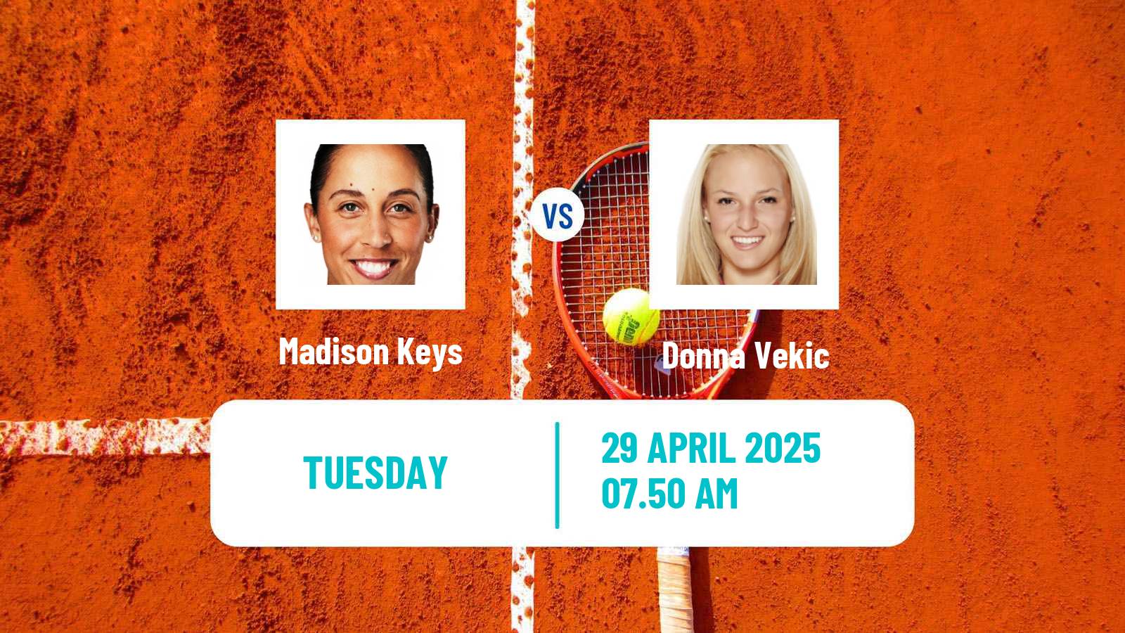 Tennis WTA Madrid Madison Keys - Donna Vekic