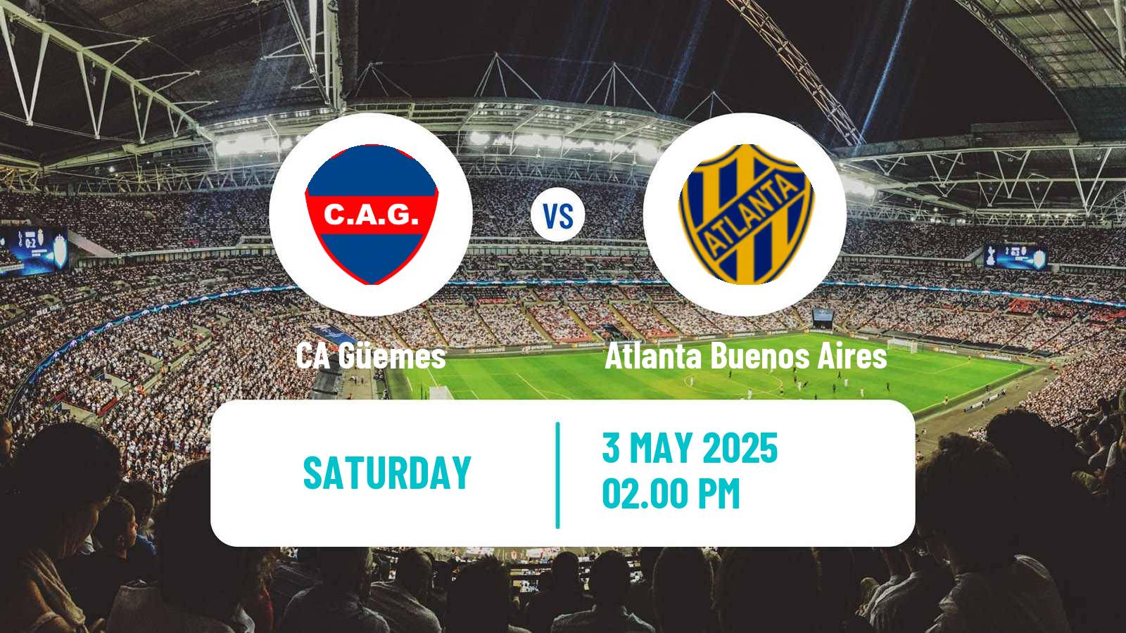 Soccer Argentinian Primera Nacional Güemes - Atlanta Buenos Aires