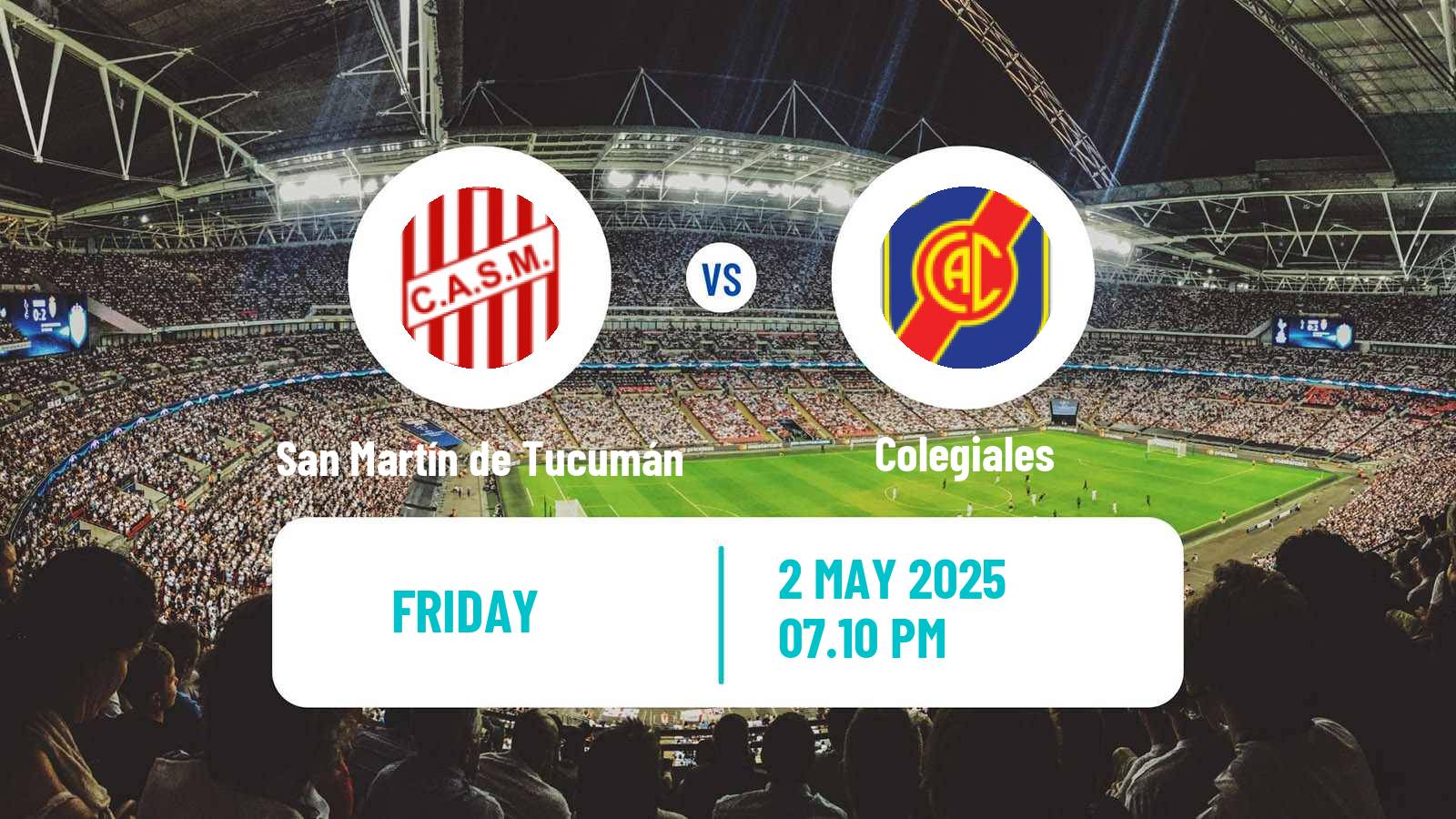 Soccer Argentinian Primera Nacional San Martín de Tucumán - Colegiales