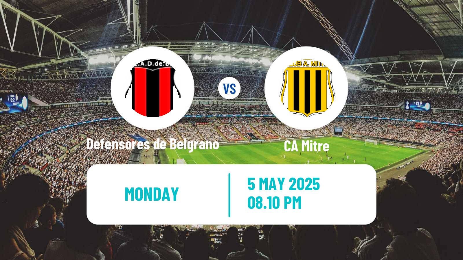 Soccer Argentinian Primera Nacional Defensores de Belgrano - Mitre