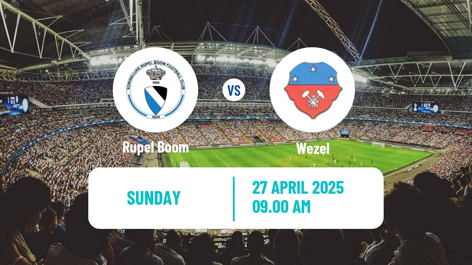 Soccer Belgian Second Amateur Division Group B Rupel Boom - Wezel